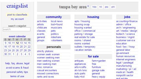 press to search craigslist. . Craigslist of tampa bay